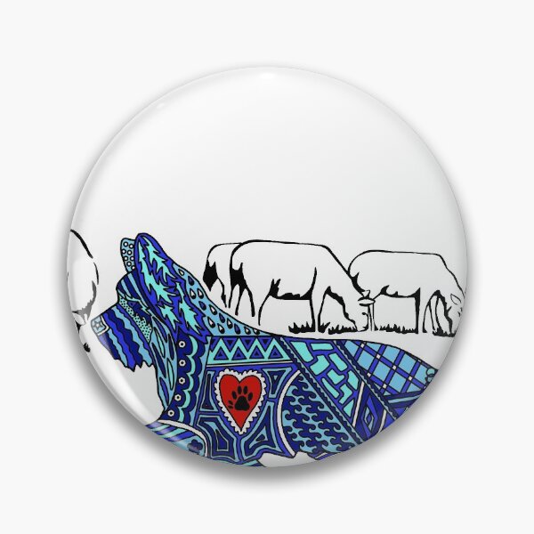 Item preview, Zentangle Briard with Sheep designed and sold by Justbijou.