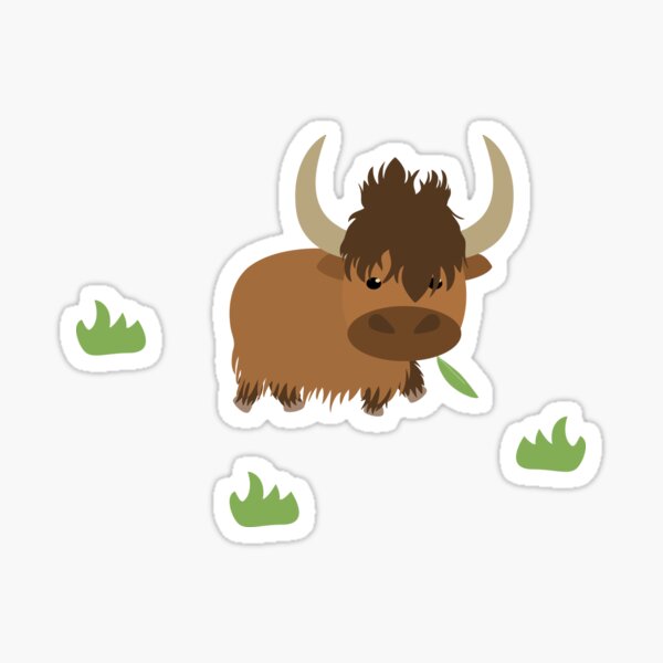 Item preview, Yak Eating Grass designed and sold by Lulupainting.