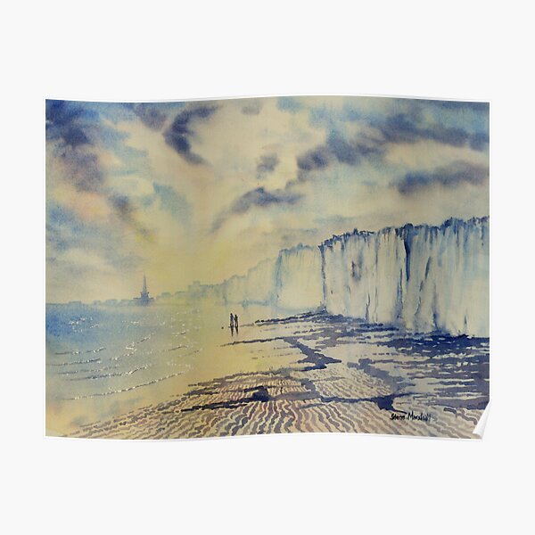 Twilight Stroll - Bridlington Beach Poster