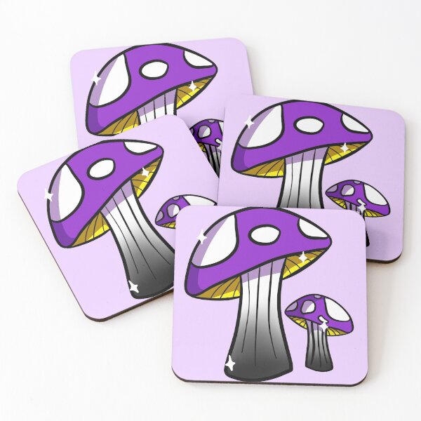 Item preview, Subtle Non-Binary Flag Mushrooms designed and sold by PastelMushroom.