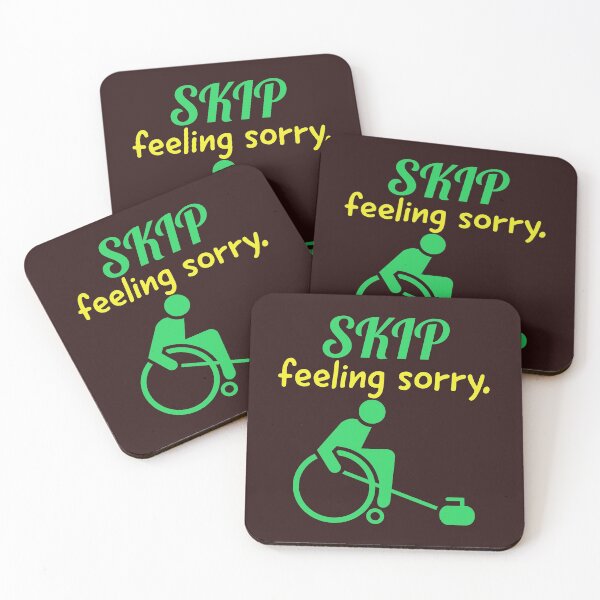 Item preview, skip feeling sorry. person with disability playing curling designed and sold by doctors-apparel.