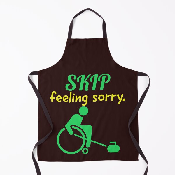Item preview, skip feeling sorry. person with disability playing curling designed and sold by doctors-apparel.