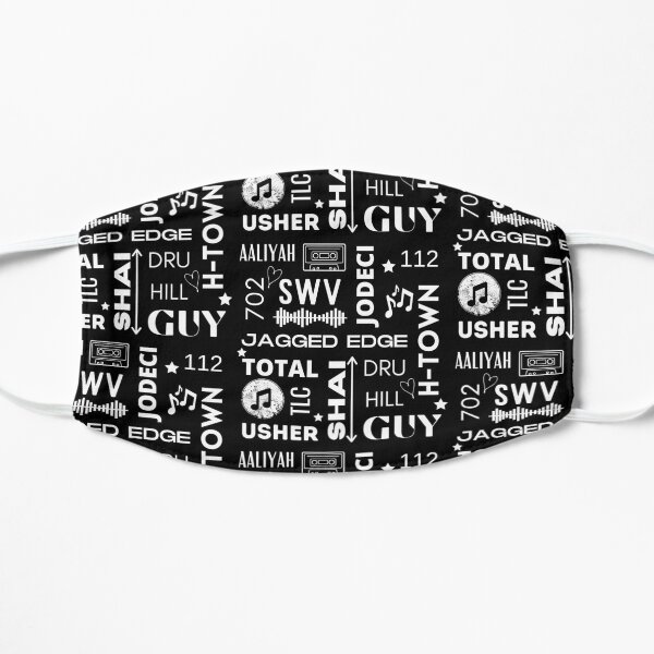 90s R and B Music Artist White Design Mask