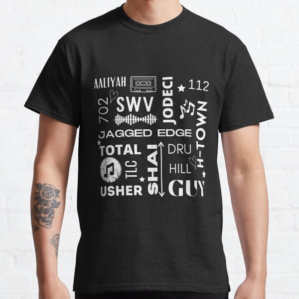 90s R and B Music Artist White Design Classic T-Shirt
