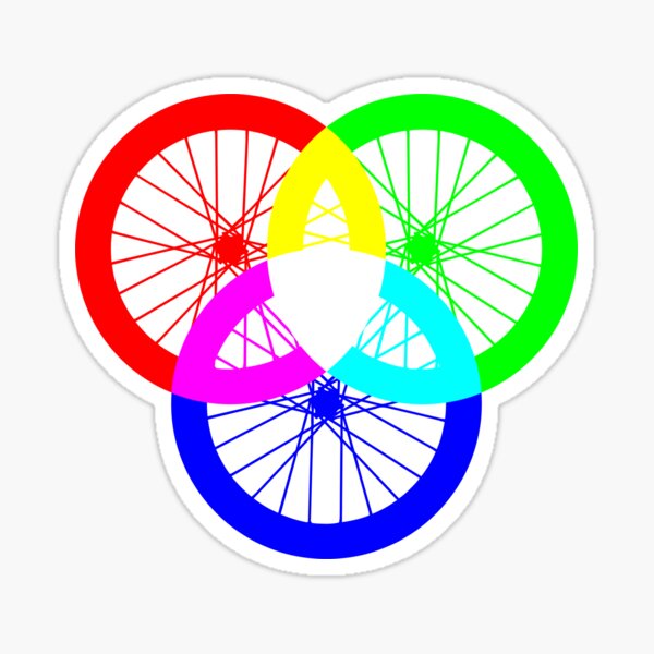 Color Wheel - RGBicycle - Colour Wheel Cycling Sticker