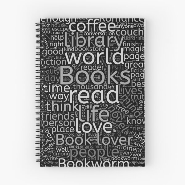 Item preview, Book worms' wordcloud designed and sold by NerdySherds.