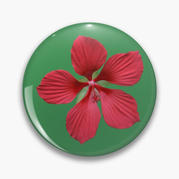 Item preview, Red Single Hibiscus on Green designed and sold by STHogan.