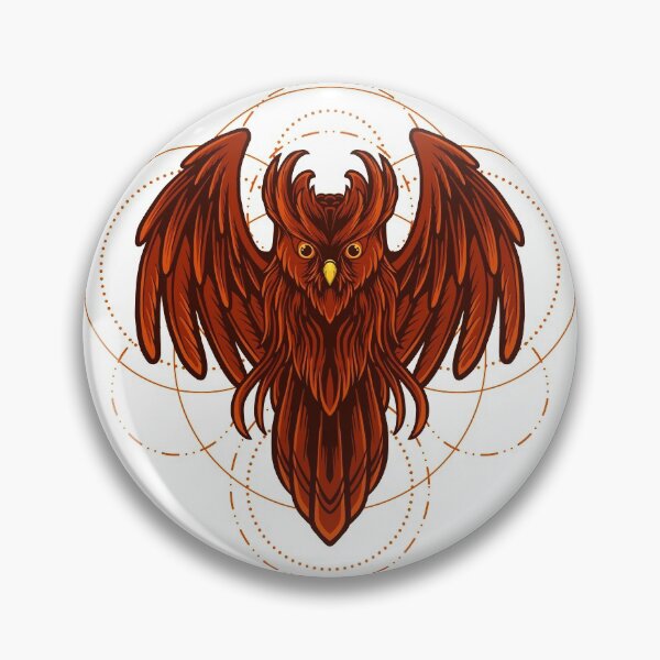 Item preview, Red Geometric Owl designed and sold by JTS STORE.