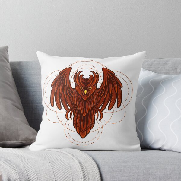 Item preview, Red Geometric Owl designed and sold by JTS STORE.