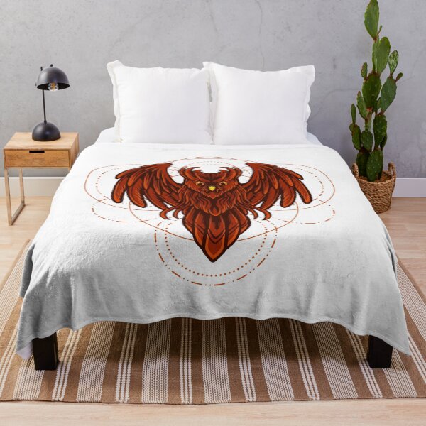 Item preview, Red Geometric Owl designed and sold by JTS STORE.