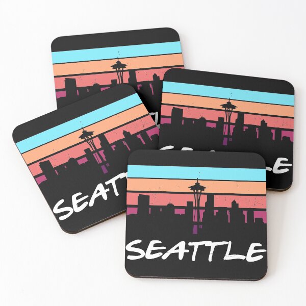 Item preview, Grunge Seattle Skyline Distressed Look design graphic designed and sold by Lisbob.
