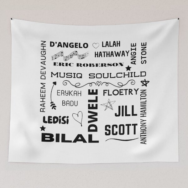 Item preview, 90s Neo Soul Iconic Music Artists Design  designed and sold by Gramsta.