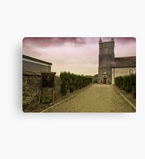 Irish Church with Moody Sky Canvas Print