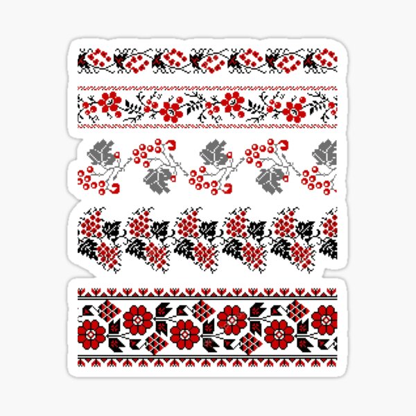 Ukrainian embroidery Sticker
