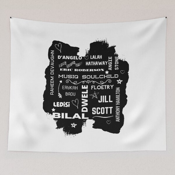 Item preview, 90s Neo Soul Iconic Music Artists Black Paint Design  designed and sold by Gramsta.