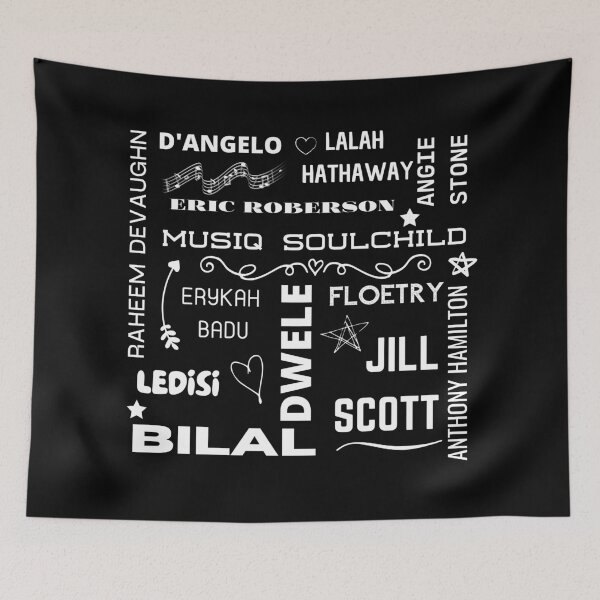 Item preview, 90s Neo Soul Iconic Music Artists White Design  designed and sold by Gramsta.
