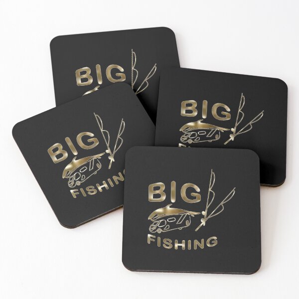 Item preview,  Big fishing, fishing rods, travel trailer. Gold gesing designed and sold by Galina Kostyaeva.