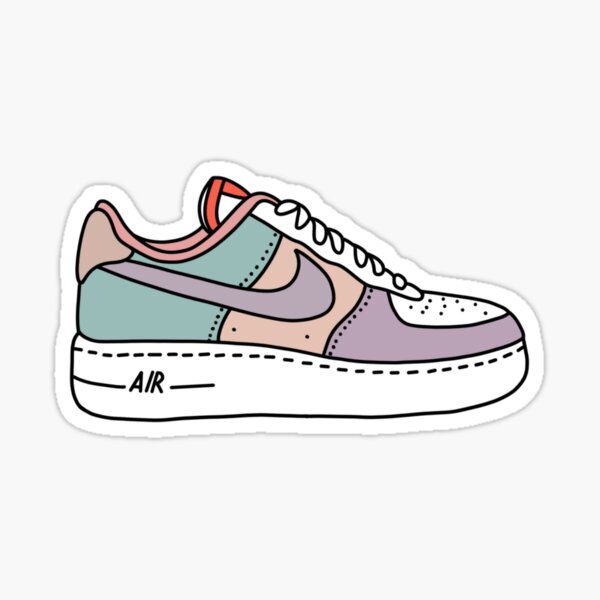 Air Force 1 Shadow Pastel Pegatina