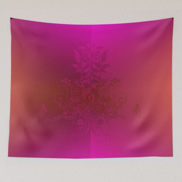 Item preview, Pink peach gradient floral swirly designed and sold by Anteia.