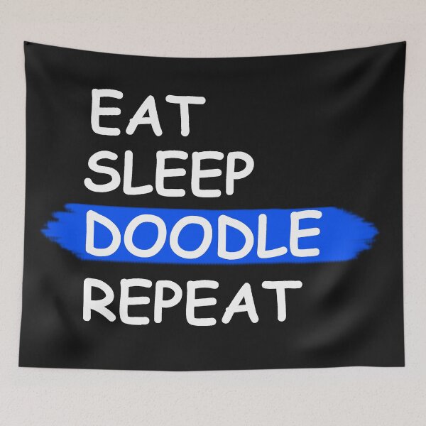 Item preview, Eat Sleep Doodle Repeat designed and sold by REApparelCo.