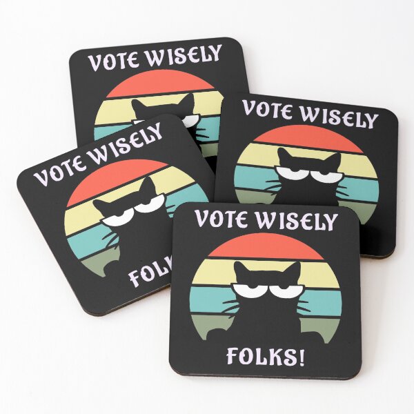 Item preview, Vintage Cat Vote Wisely designed and sold by ojdart.