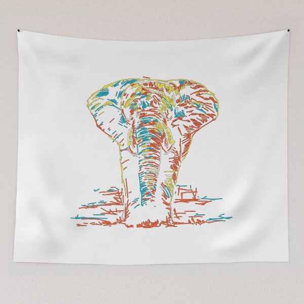 Item preview, Abstract Elephant Line Art designed and sold by JTS STORE.