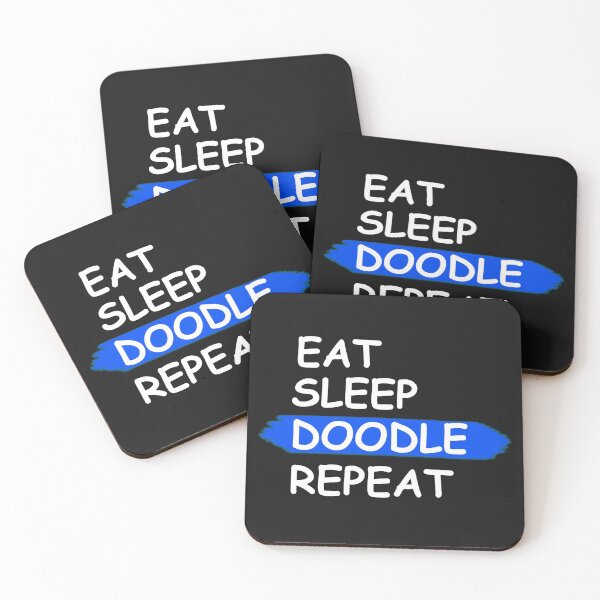 Item preview, Eat Sleep Doodle Repeat designed and sold by REApparelCo.
