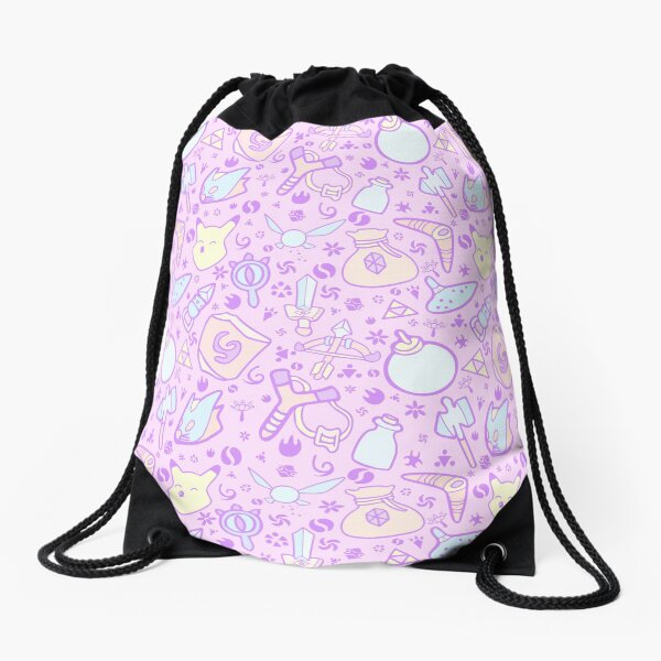 Zelda Doodlez (Pink Pastel ver.) Drawstring Bag
