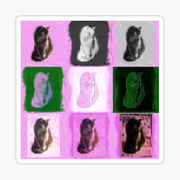 Pop Art Kitty Sticker