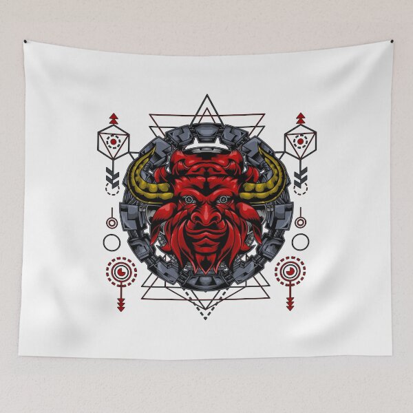 Item preview, Sacred Geometry Red Bull Head designed and sold by JTS STORE.