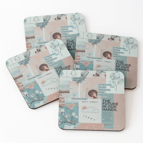 Item preview, Y2K light blue and pink aesthetic collage  designed and sold by cloudy-moon.