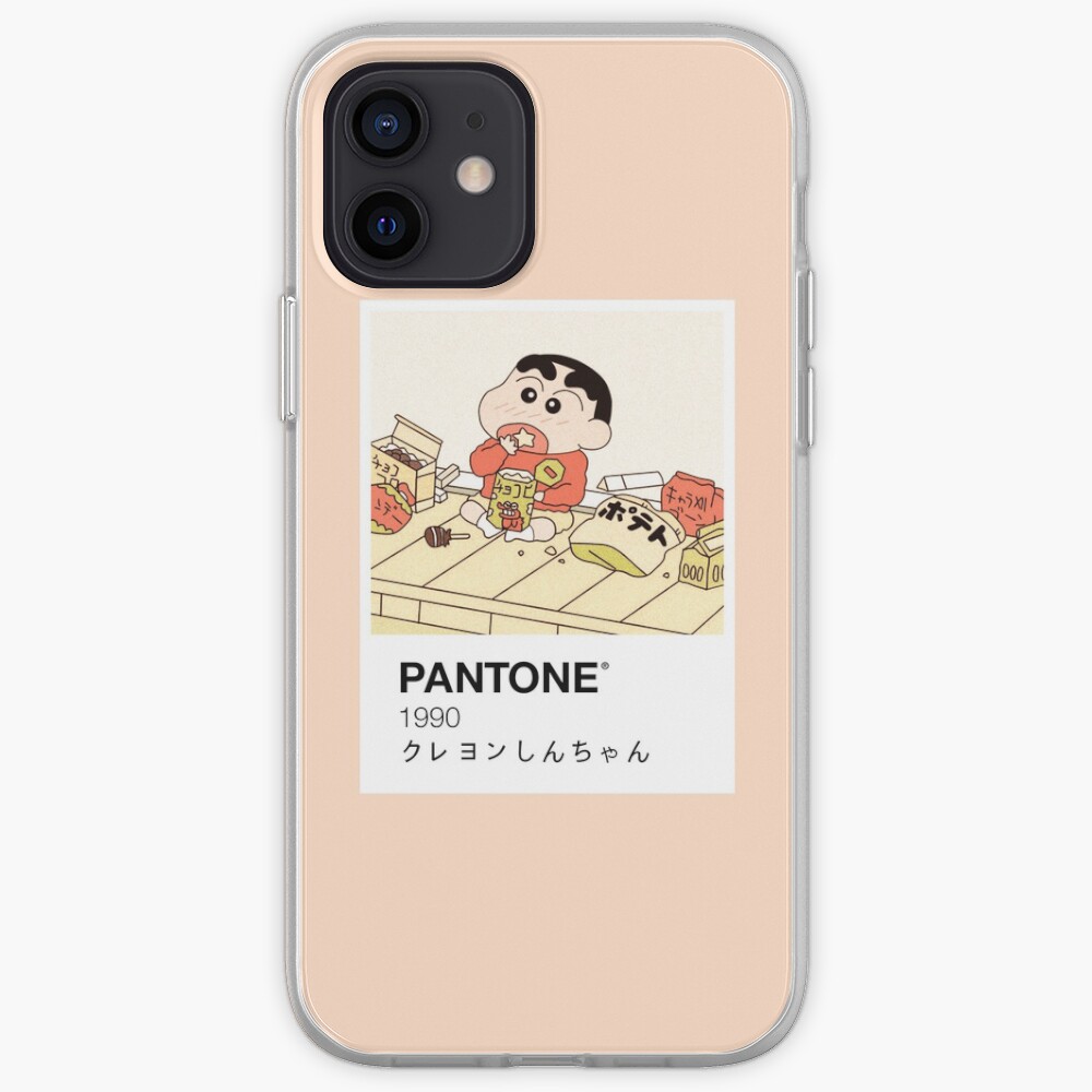 Shin Chan Enjoying Snacks Pantone iPhone Case & Cover