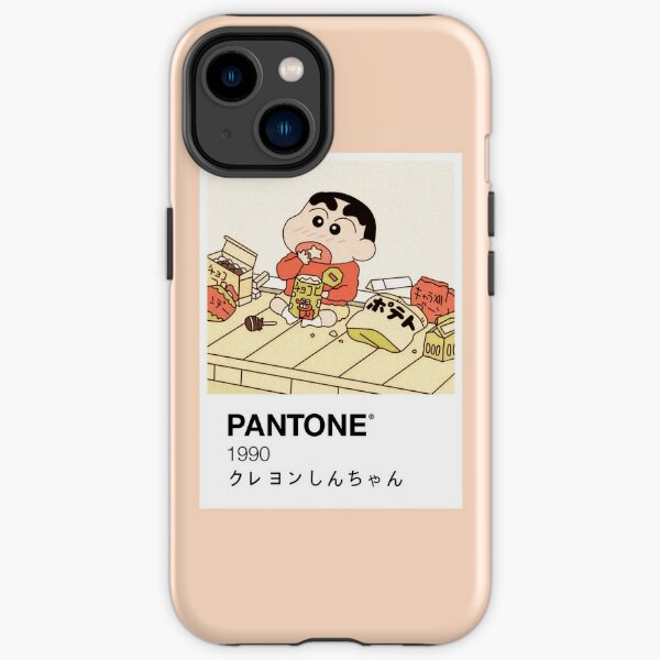 Shin Chan disfrutando de aperitivos Pantone Funda resistente para iPhone