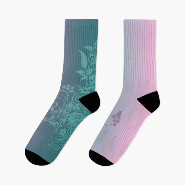 Item preview, Pink blue bright gradient floral swirly designed and sold by Anteia.