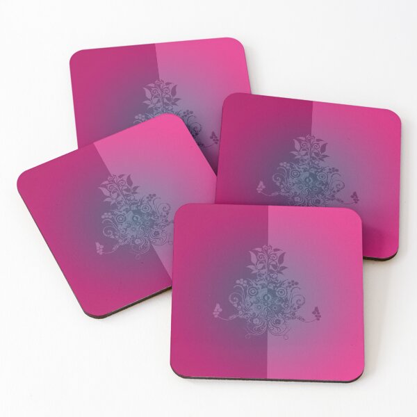 Item preview, Pink blue vivid gradient floral swirly designed and sold by Anteia.
