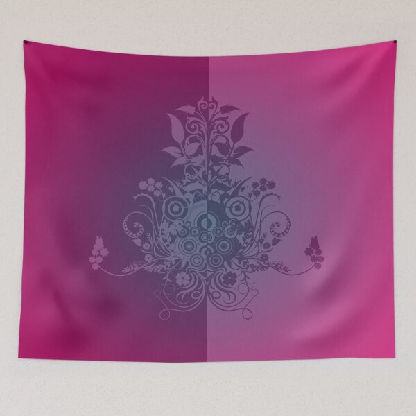 Item preview, Pink blue vivid gradient floral swirly designed and sold by Anteia.
