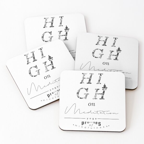 Item preview, MEDITATION & YOGA. GET HIGH ON. designed and sold by JainMerch.