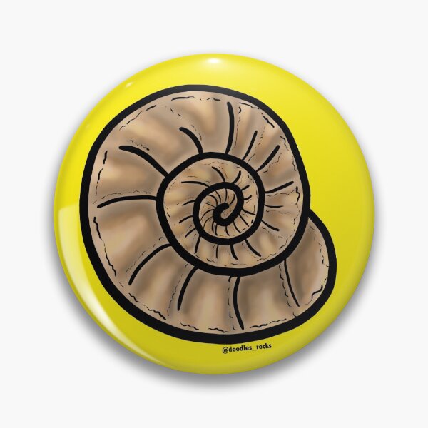 Item preview, Ammonite Pin designed and sold by RockADoodles.