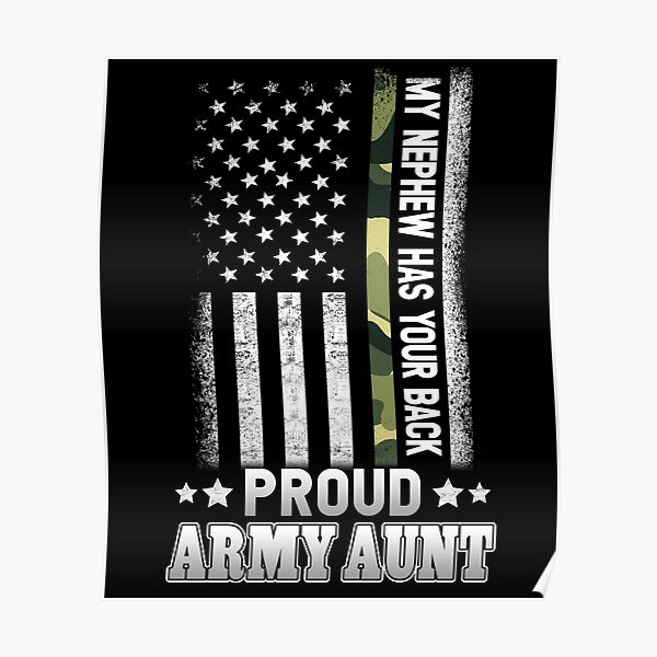 Download Proud Army Aunt Posters Redbubble