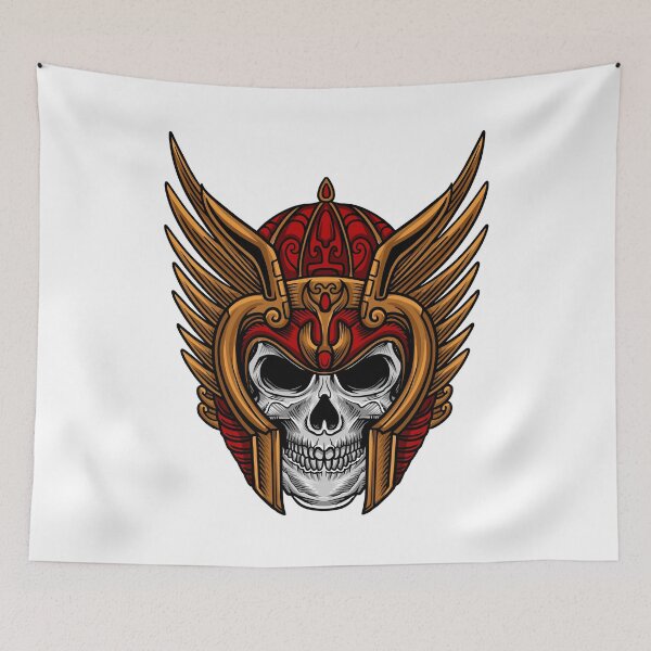 Item preview, Warrior Skull With A Helmet designed and sold by JTS STORE.
