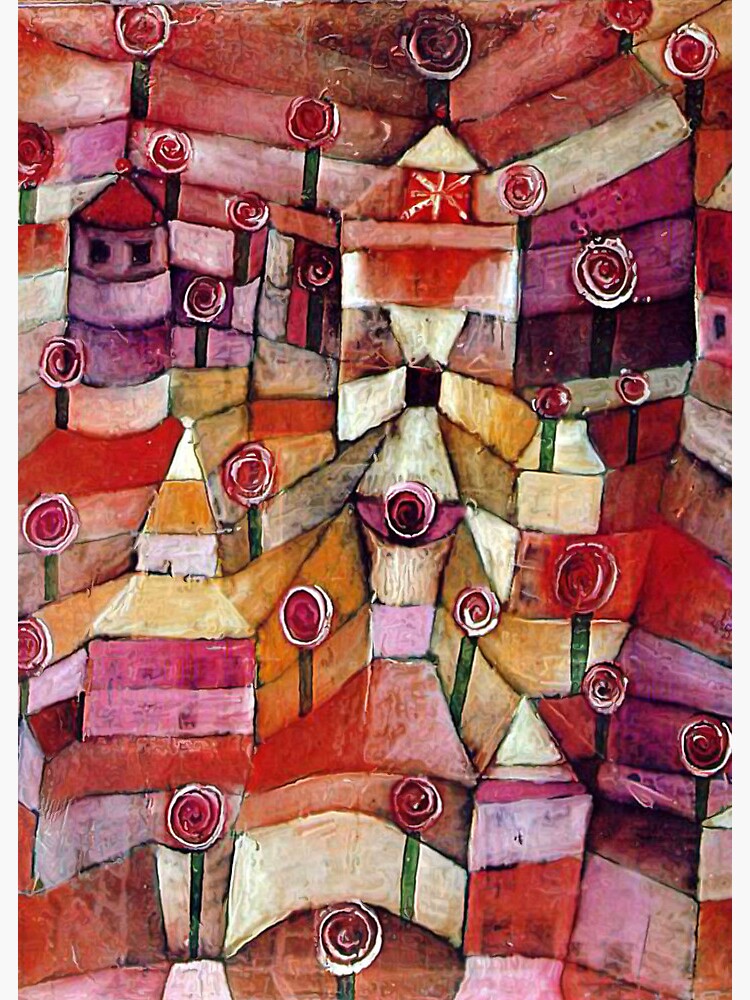 1920 Paul Klee Rose Garden German Swiss Expressionist Cubism Painting Art Poster 