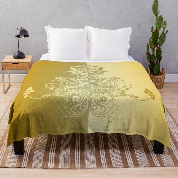 Item preview, Swirly floral degradado brillante amarillo designed and sold by Anteia.
