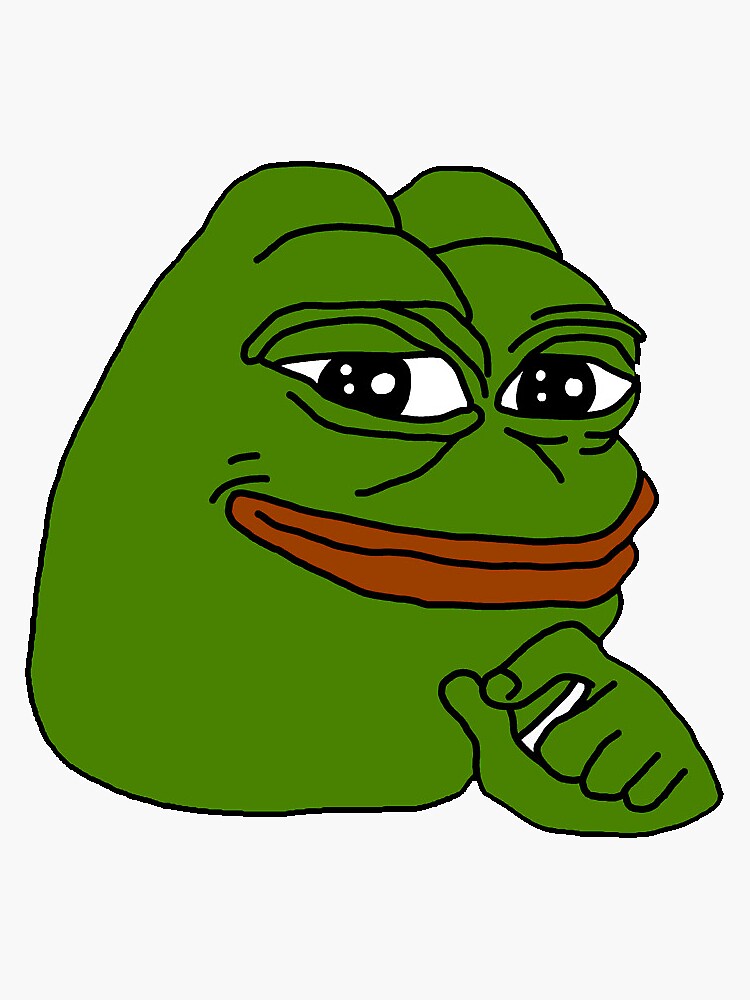 Pepe The Frog Smug Face With Smile And Hand On Chin Meme Kekistan All Over  Print Green Twist Bandeau Bikini Top