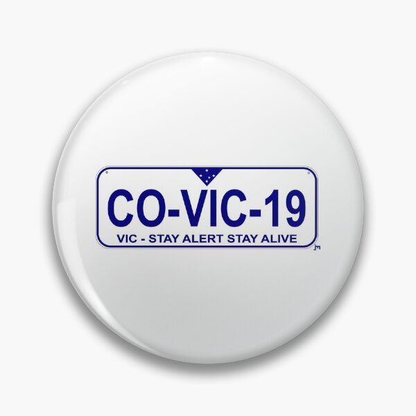 Item preview, CO-VIC-19 Victorian Number Plate T-Shirt Design Blue with White Background License Plate Victoria designed and sold by JohnnyMyass.