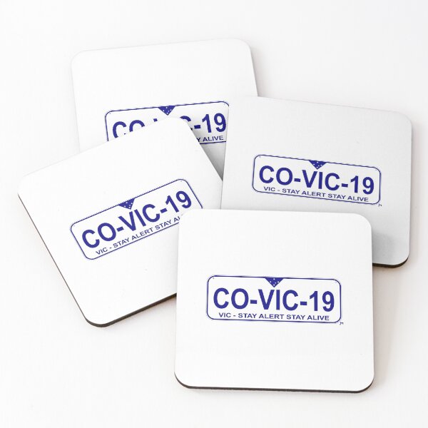 Item preview, CO-VIC-19 Victorian Number Plate T-Shirt Design Blue with White Background License Plate Victoria designed and sold by JohnnyMyass.