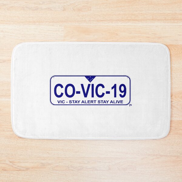 Item preview, CO-VIC-19 Victorian Number Plate T-Shirt Design Blue with White Background License Plate Victoria designed and sold by JohnnyMyass.