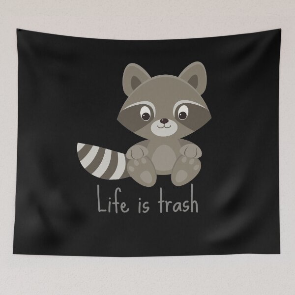 Item preview, Raccoon puns - Life is trash designed and sold by Beyond Words.
