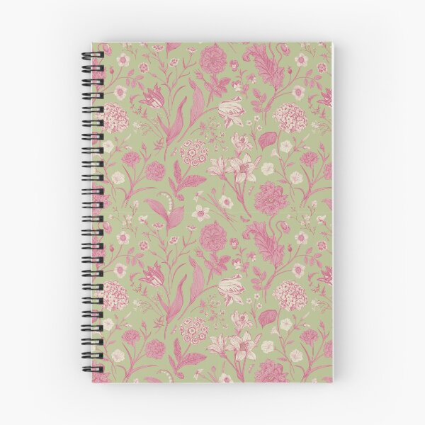 Item preview, Pink Mint Botanical Floral Toile de Jouy Inspired Pattern designed and sold by janesbotanics.