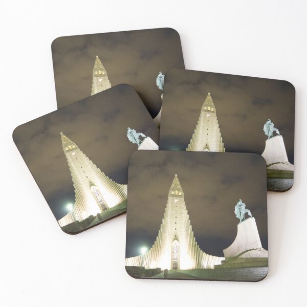 Item preview, Reykjavik Church tower by Night  designed and sold by hawkie.