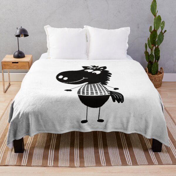 Item preview, Black and white horse designed and sold by KateCrafts.